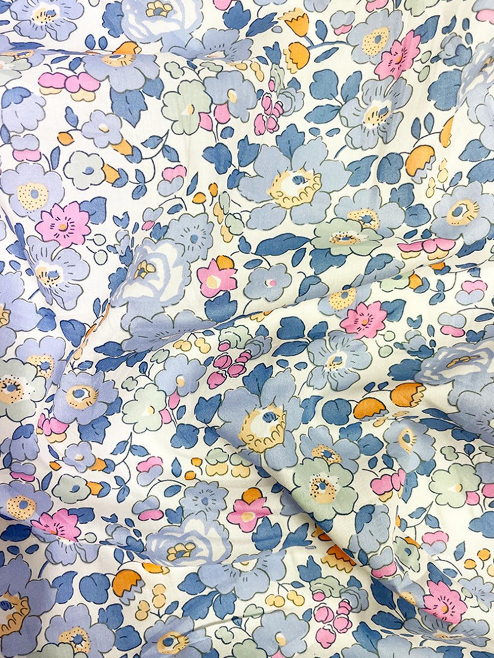 Liberty Fabric Bonneville Cotton BETSY LAVENDER BLUE