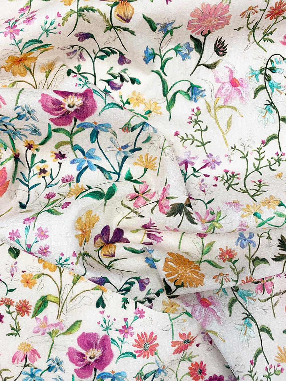 Liberty Fabric Bonneville Cotton LINEN GARDEN TAUPE