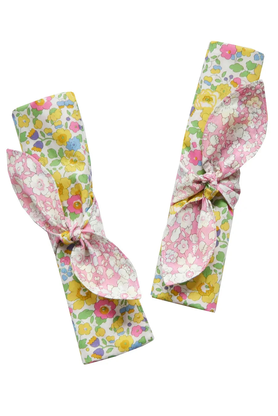 Reversible Bow Napkin Set made with Liberty Fabric BETSY CITRUS & BETSY BOO - Coco & Wolf