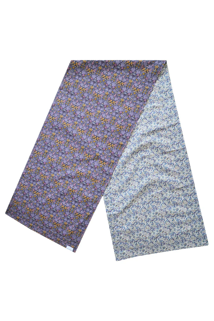Reversible Tablecloth made with Liberty Fabric WILTSHIRE BUD GRAPE & VINE THIEF - Coco & Wolf