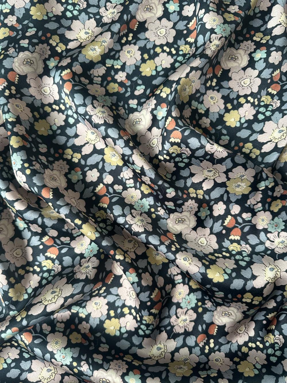 Silk Hair Scrunchie made with Liberty Fabric BETSY FIELD
