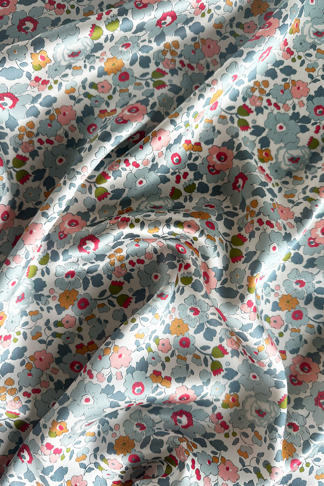 Women's Silk Kimono made with Liberty Fabric BETSY GREY