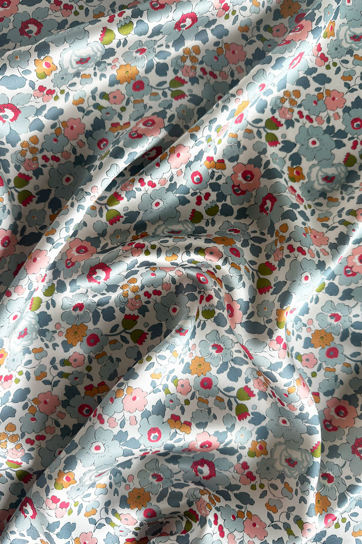 Women's Silk Kimono made with Liberty Fabric BETSY GREY