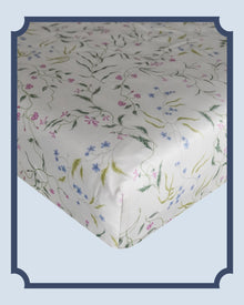 Bridgerton Fitted Sheet made with Liberty Fabric REGAL BLOSSOM GREEN