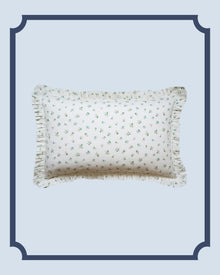 Bridgerton Frill Edge Pillowcase made with Liberty Fabric POSY CORSAGE YELLOW