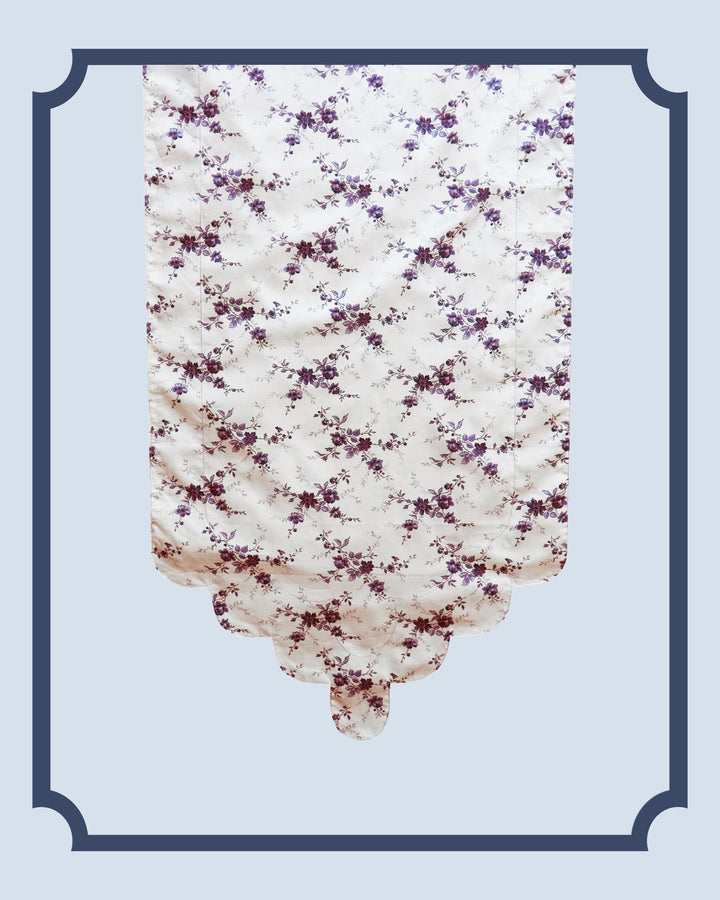 amelie luise navy floral liberty fabric bridgerton collection scalloped table runner by coco and wolf