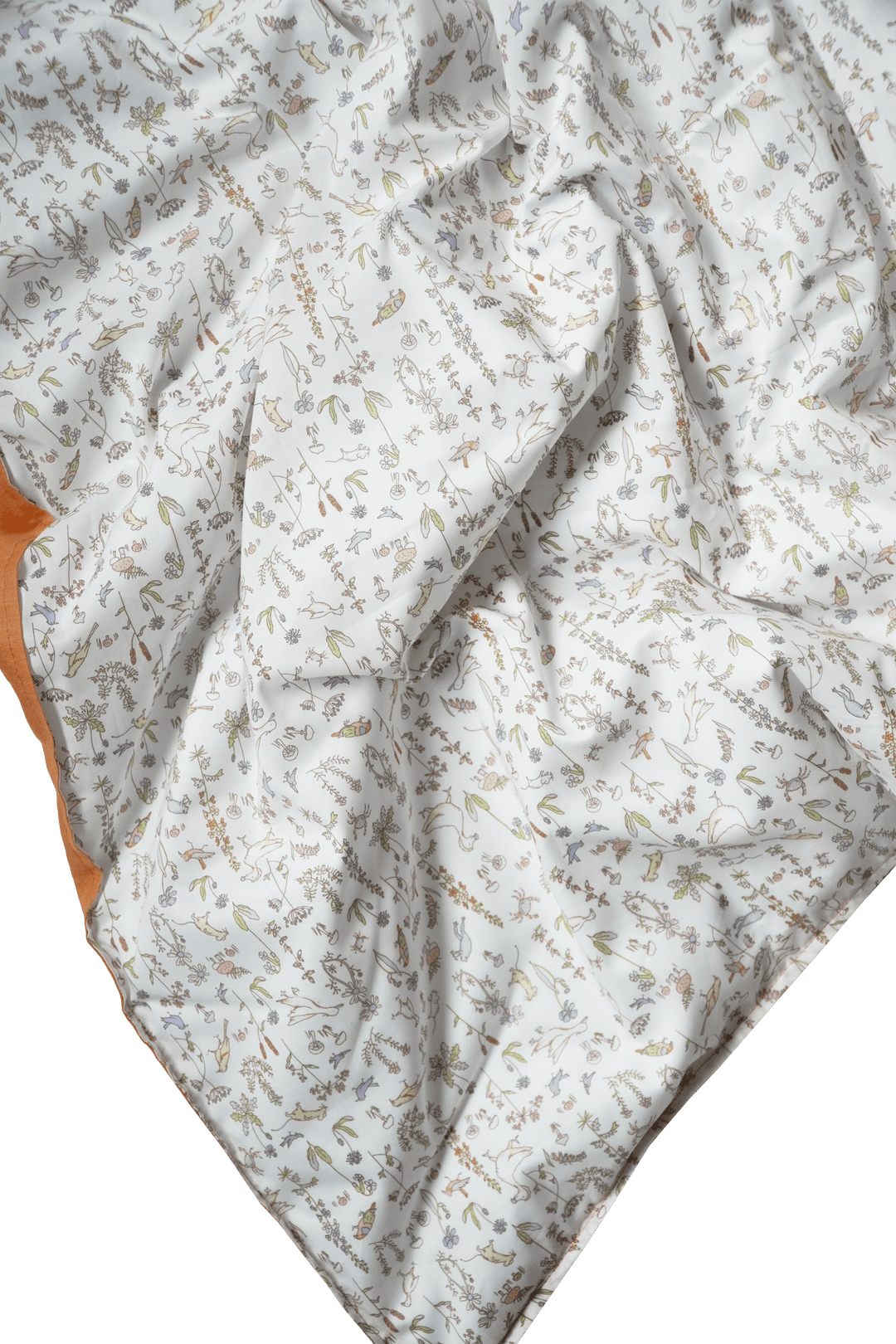 Reversible Heirloom Quilt made with Liberty Fabric THEO GREEN & TURMERIC LINEN