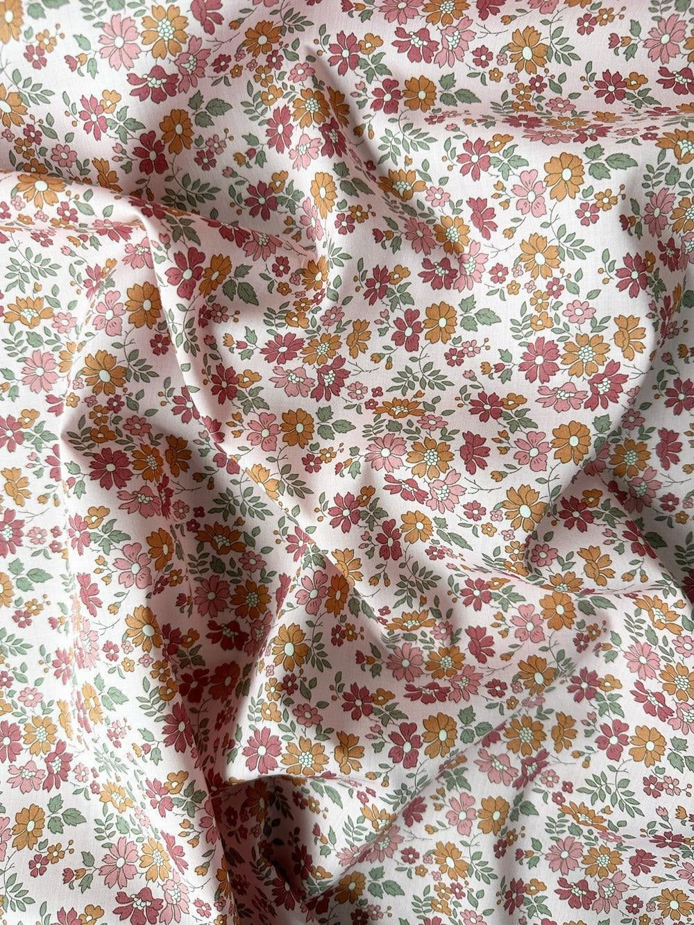 Flat Top Sheet made with Liberty Fabric CAPEL FLORET