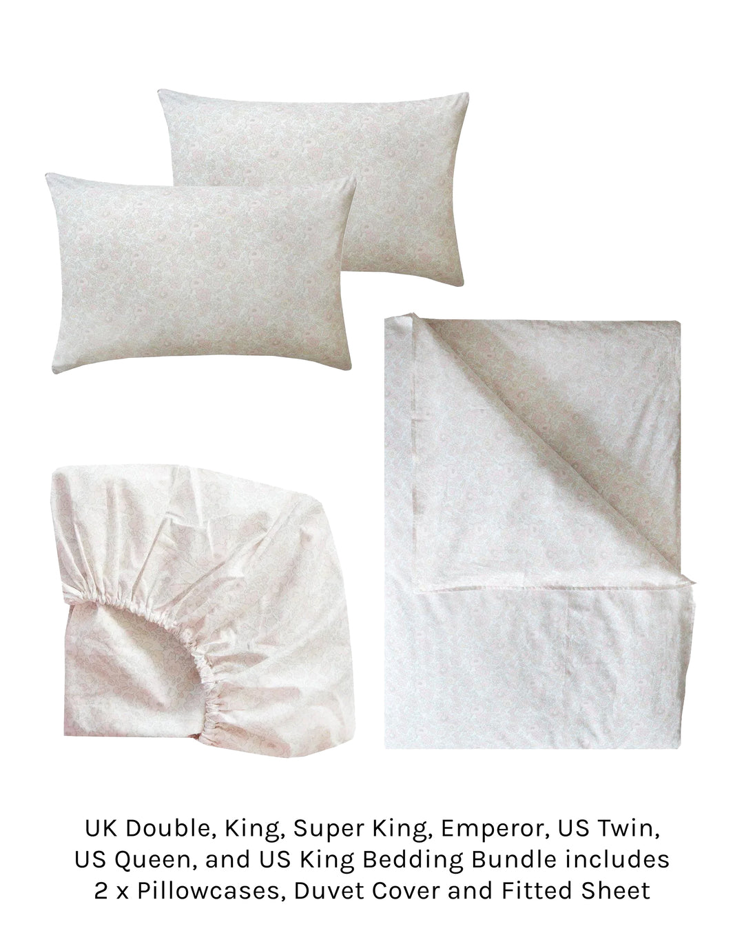 Duvet Set made with cotton Liberty Fabric BETSY LACE