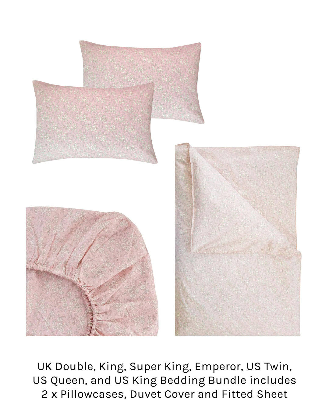 Duvet Set made with Liberty Fabric CAPEL PINK