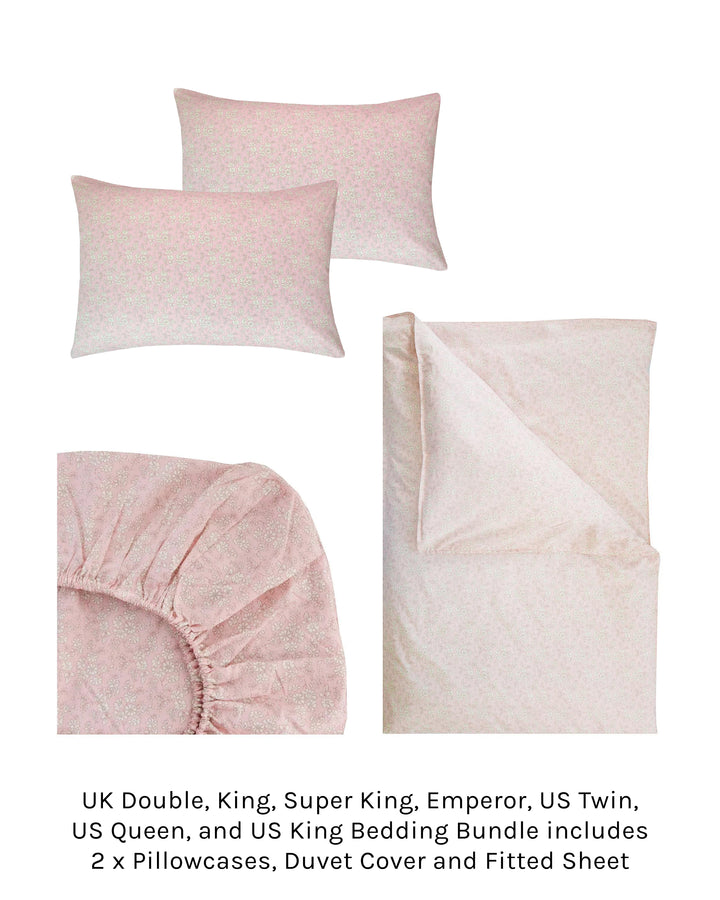 Duvet Set made with Liberty Fabric CAPEL PINK