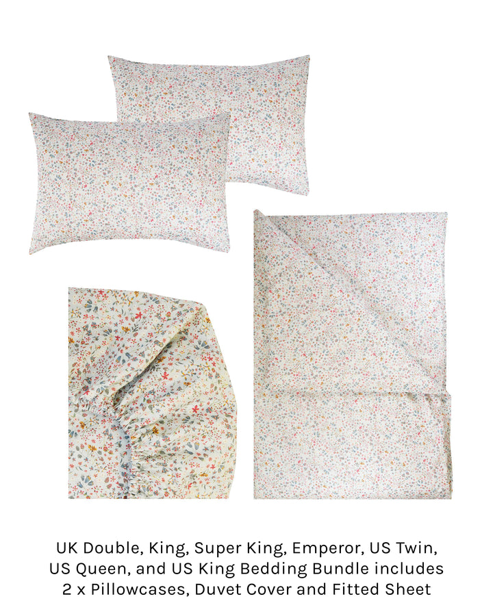 Duvet Set made with Liberty Fabric DONNA LEIGH DUCK EGG