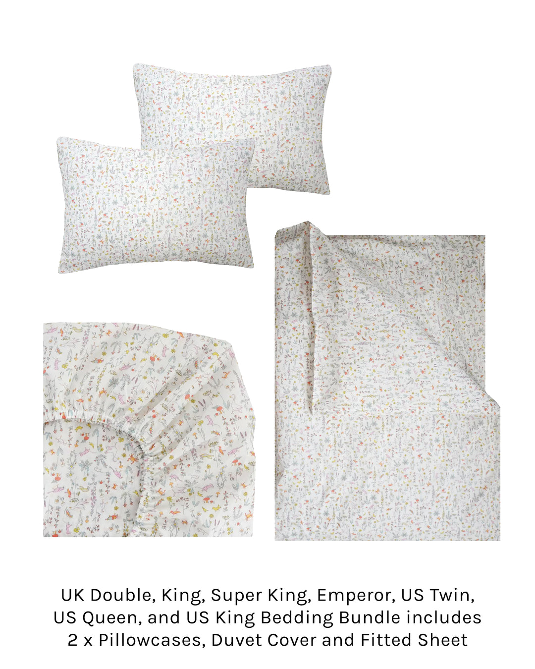 Duvet Set made with Liberty Fabric THEO PINK