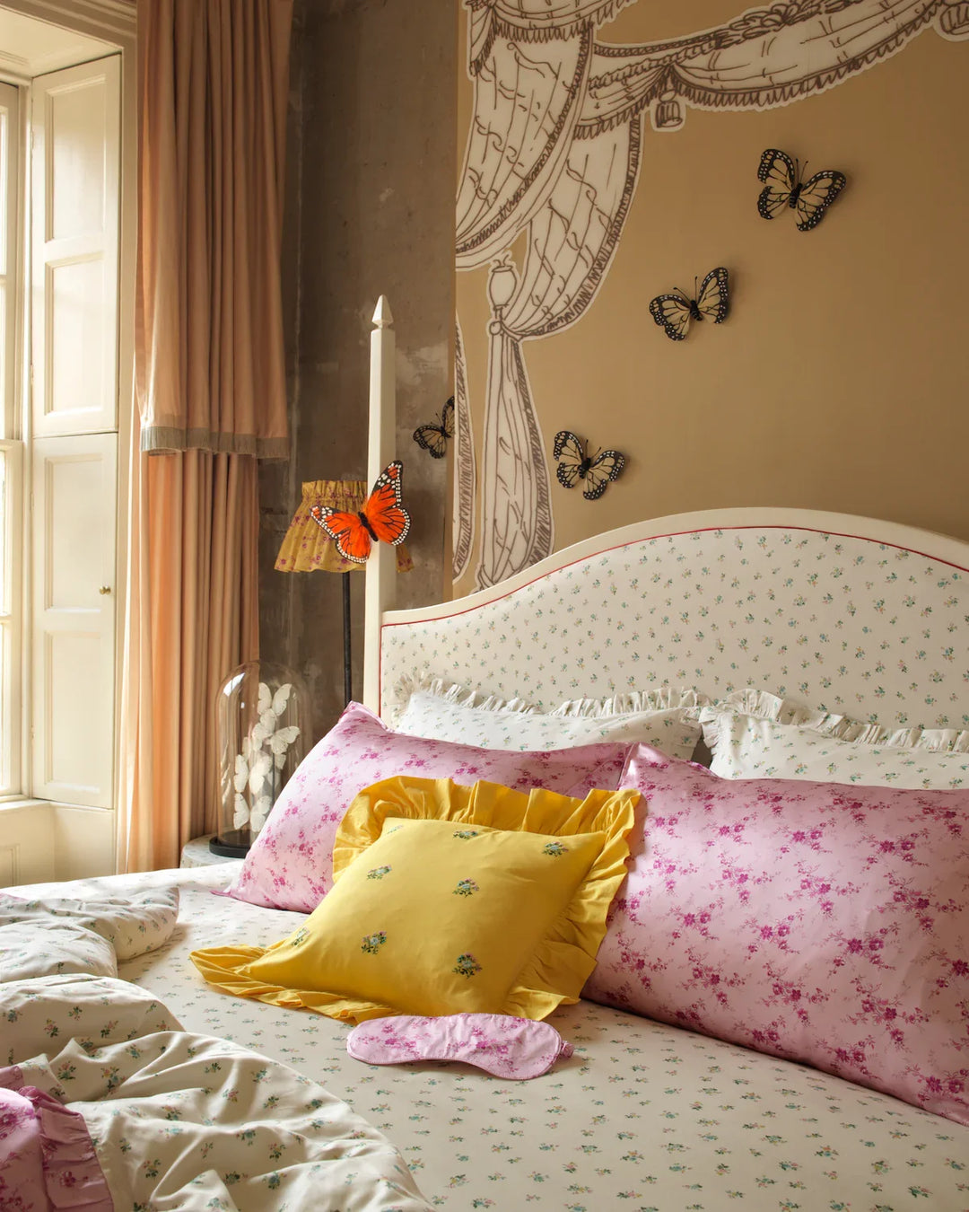 Silk Eye Mask made with Liberty Fabrics & Bridgerton AMELIE LUISE PINK