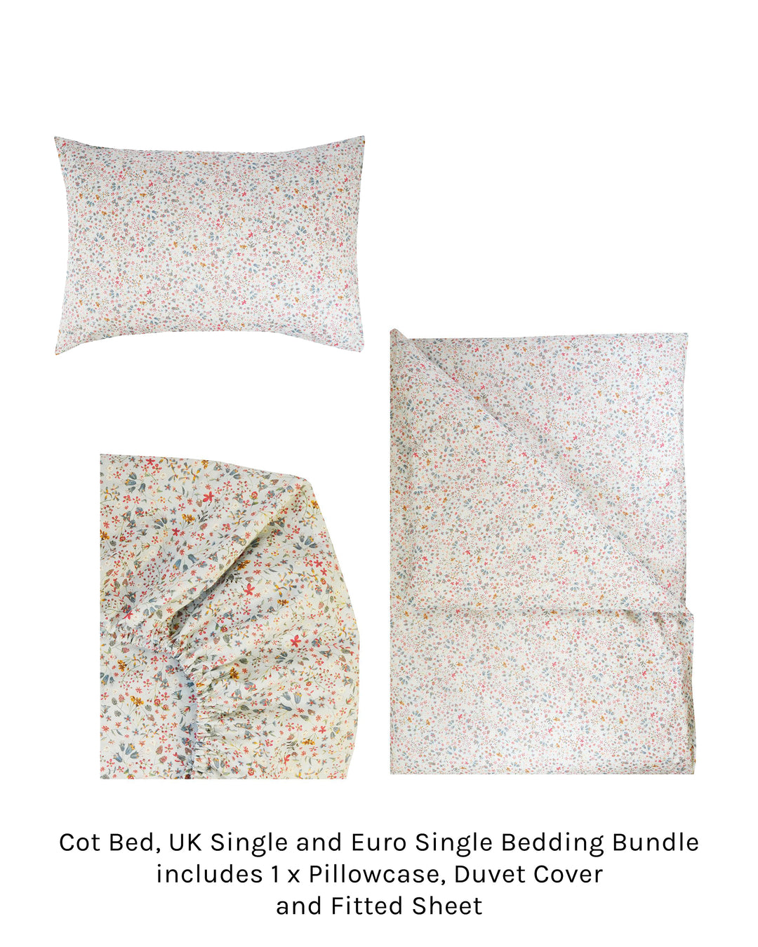 Duvet Set made with Liberty Fabric DONNA LEIGH DUCK EGG