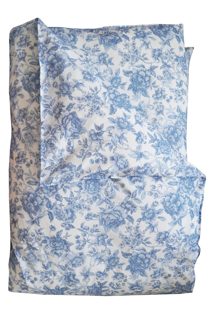 Bridgerton Duvet Set made with Liberty Fabric REGENCY TRAIL CHINA BLUE