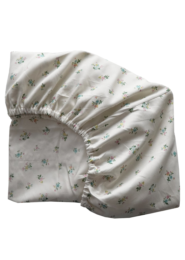 Bridgerton Fitted Sheet made with Liberty Fabric POSY CORSAGE YELLOW