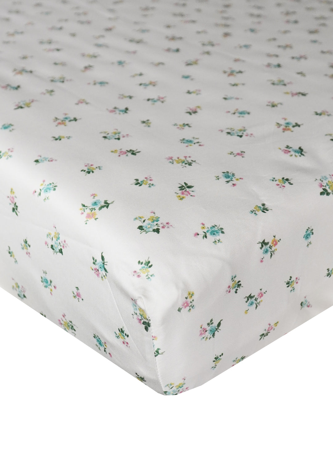 Bridgerton Fitted Sheet made with Liberty Fabric POSY CORSAGE YELLOW