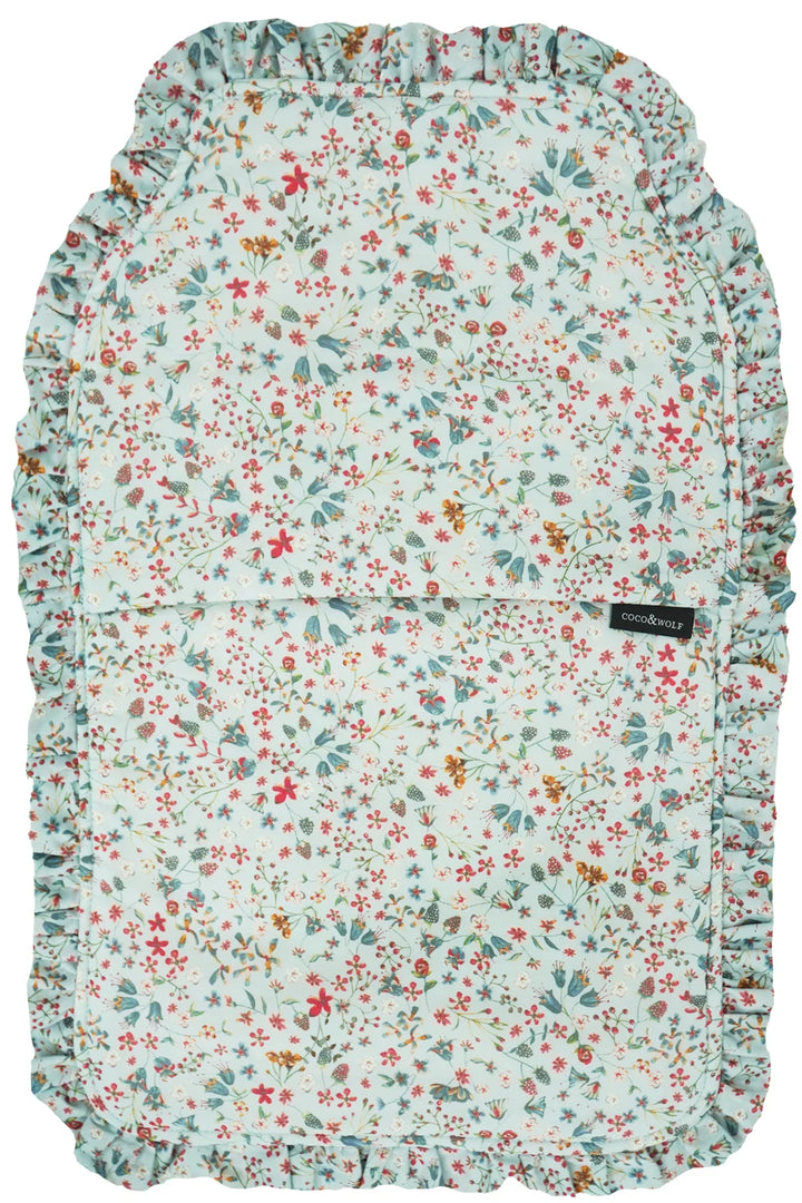 Liberty Fabric Ruffle Edge Hot Water Bottle DONNA LEIGH DUCK EGG - Coco & Wolf