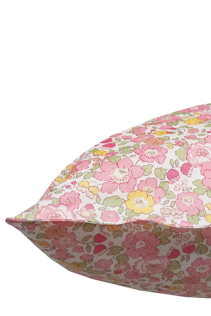 Pillowcase made with Liberty Fabric BETSY COPPER PINK