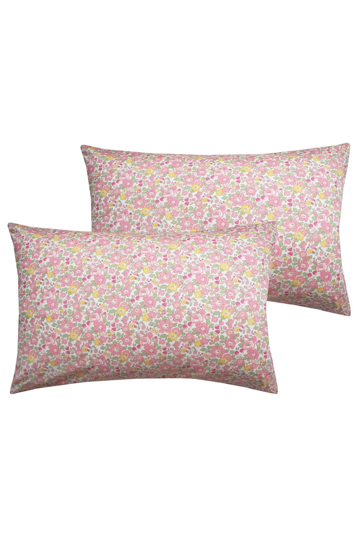 Pillowcase made with Liberty Fabric BETSY COPPER PINK