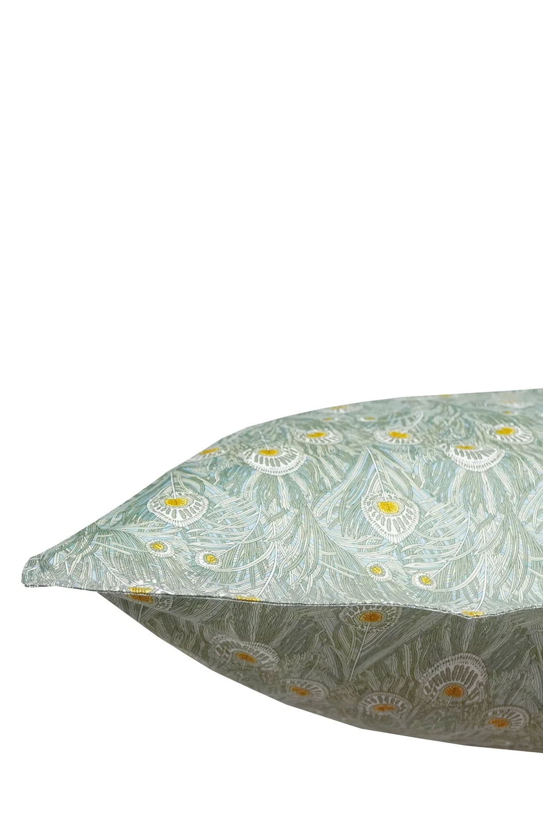 Pillowcase made with Liberty Fabric QUEEN HERA GREEN