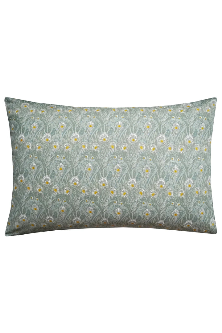 Pillowcase made with Liberty Fabric QUEEN HERA GREEN
