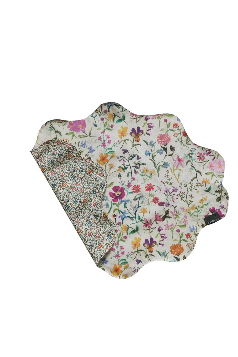 Reversible Wavy Placemat made with Liberty Fabric LINEN GARDEN & KATIE & MILLIE - Coco & Wolf