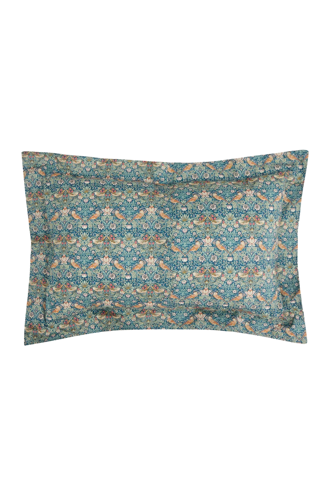 Oxford Edge Oblong Cushion made with Liberty Fabric STRAWBERRY THIEF
