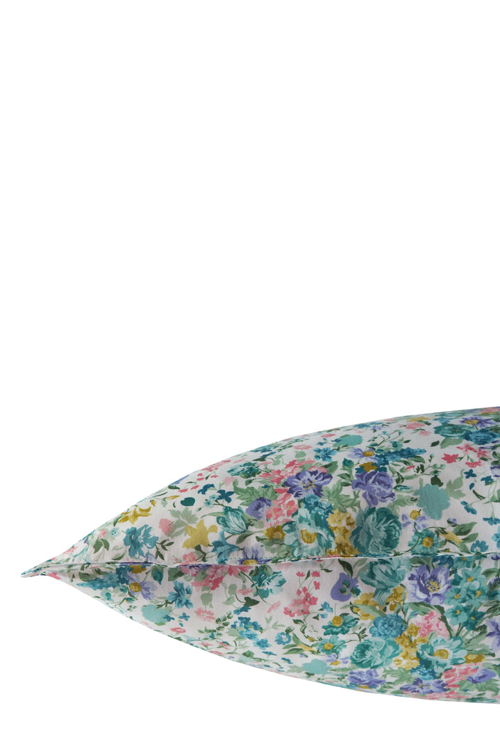 Bridgerton Pillowcase made with Liberty Fabric BOUQUET PARADE GREEN