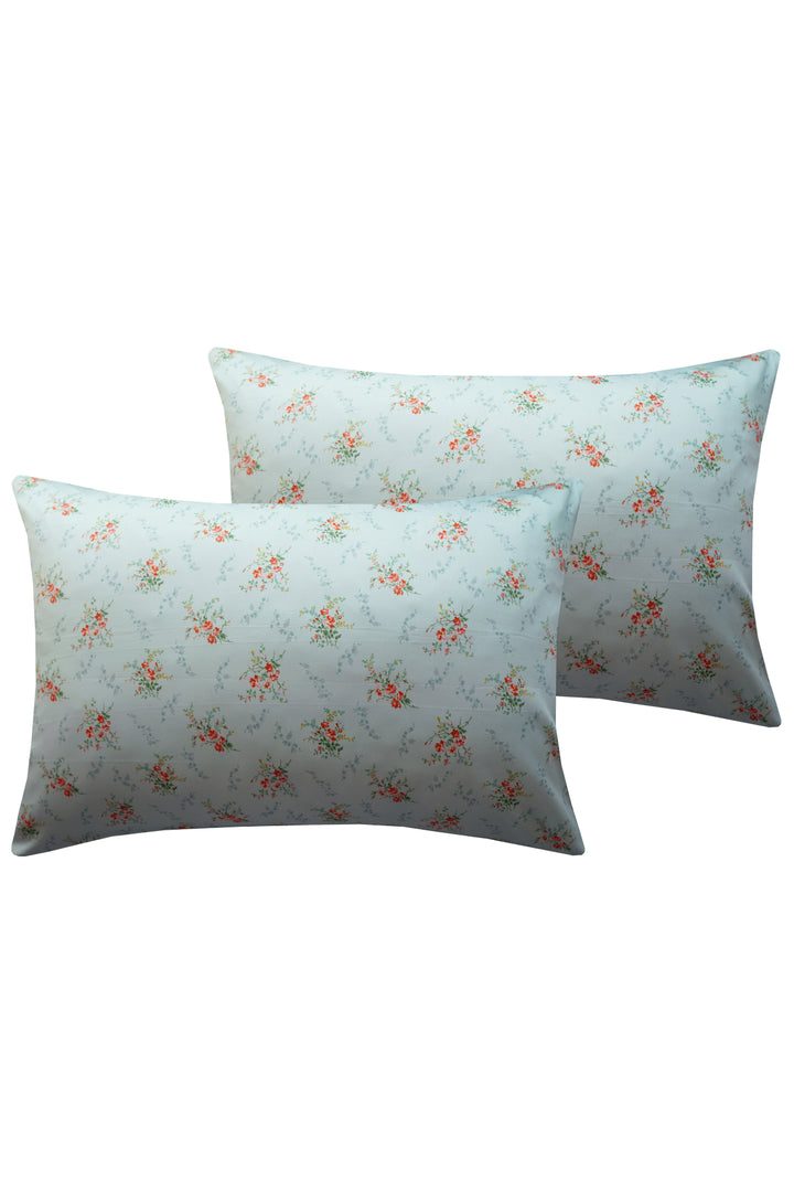 Bridgerton Housewife Pillowcase made with Liberty Fabric GARDEN BLOOMS BLUE