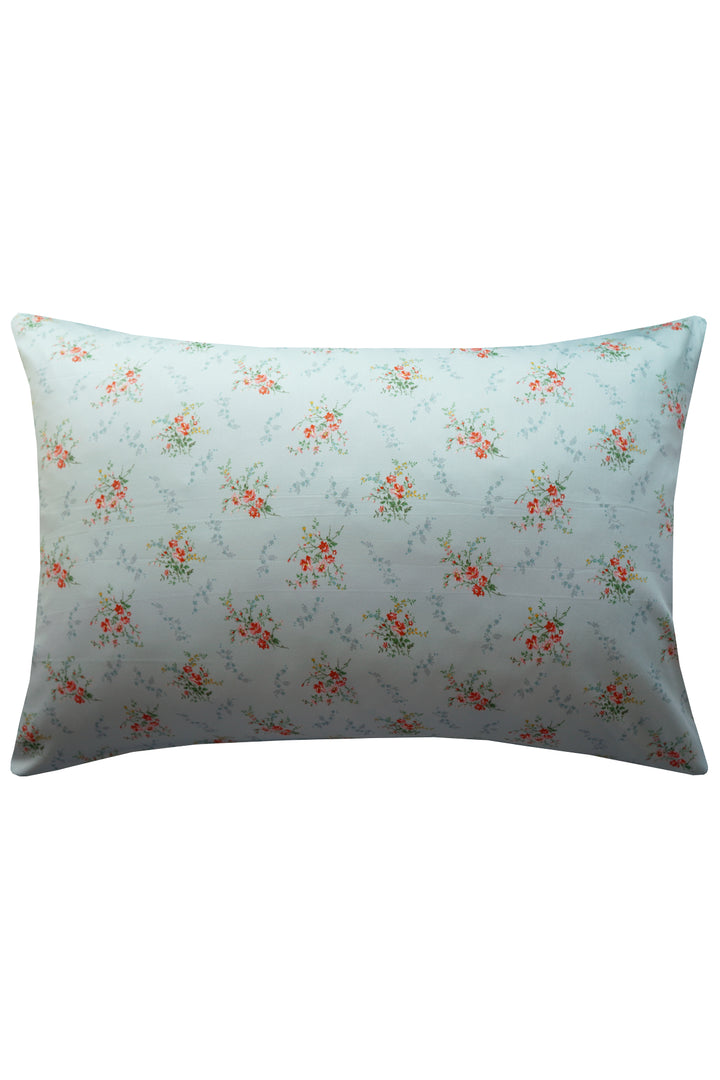 Bridgerton Housewife Pillowcase made with Liberty Fabric GARDEN BLOOMS BLUE