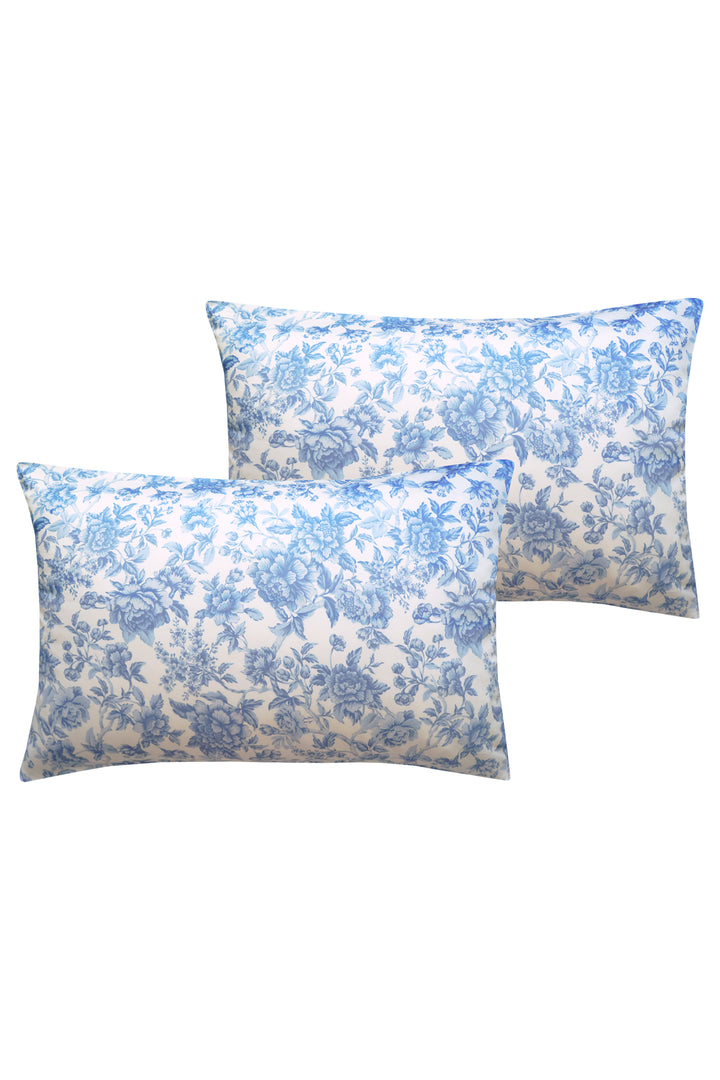 Bridgerton Housewife Pillowcase made with Liberty Fabric REGENCY TRAIL CHINA BLUE