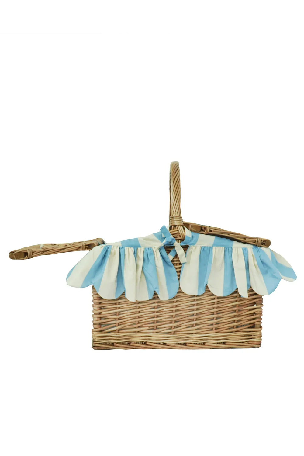 Rectangular Picnic Basket Hamper made with Liberty Fabric VACATION STRIPE - Coco & Wolf
