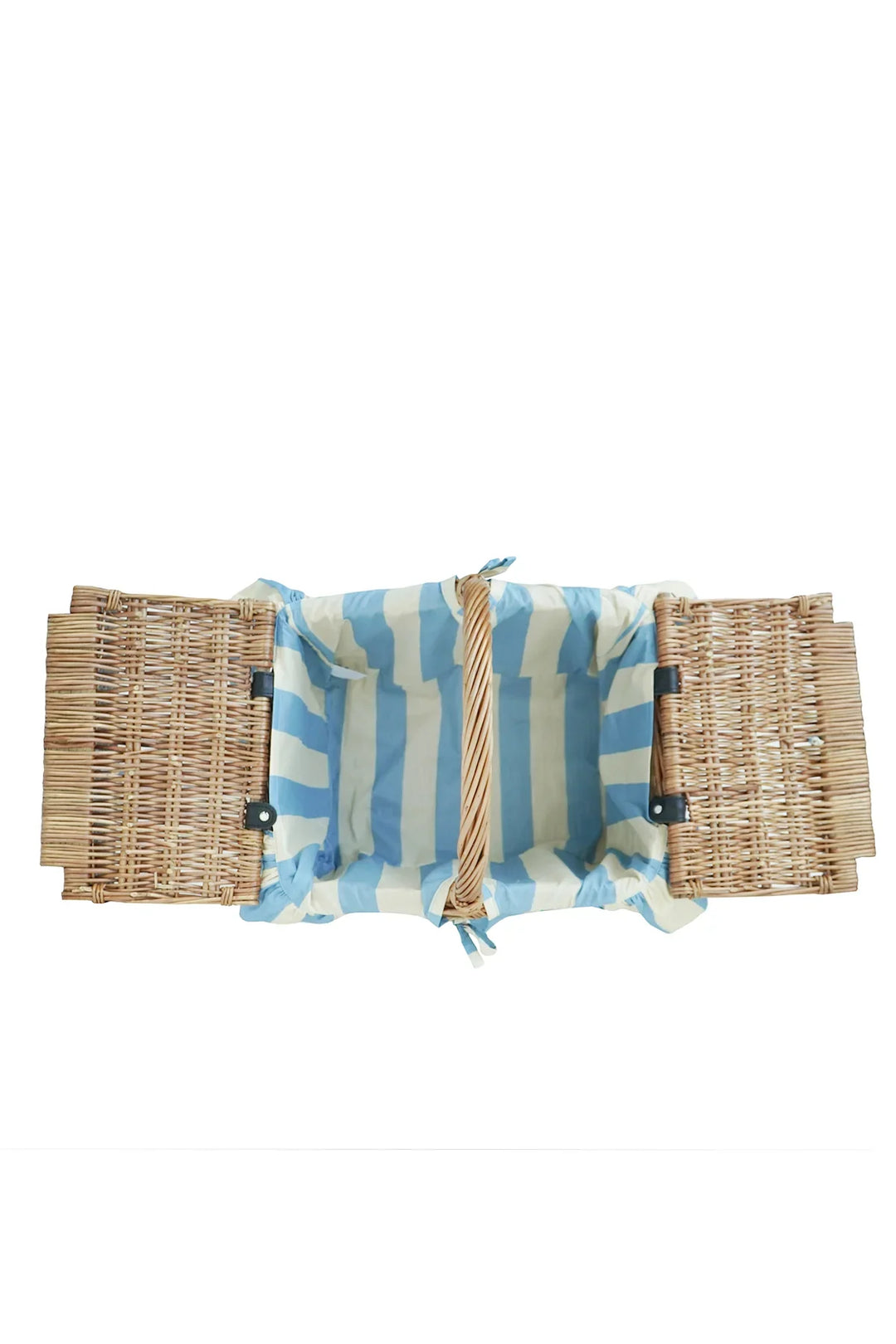 Rectangular Picnic Basket Hamper made with Liberty Fabric VACATION STRIPE - Coco & Wolf