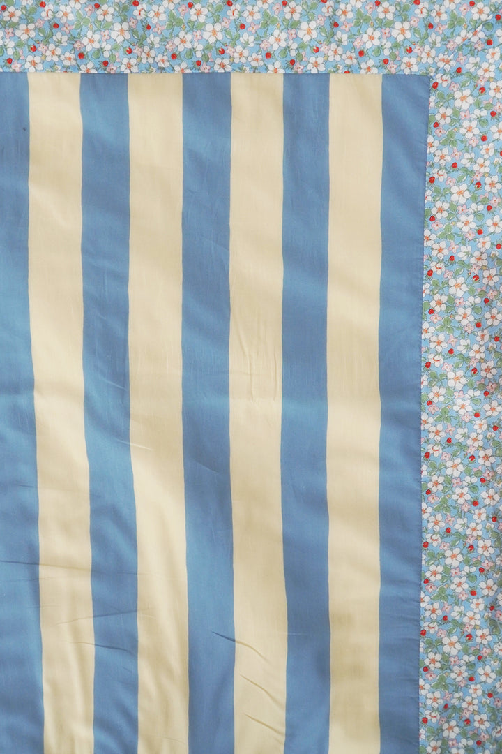 Picnic Blanket made with Liberty Fabric VACATION STRIPE