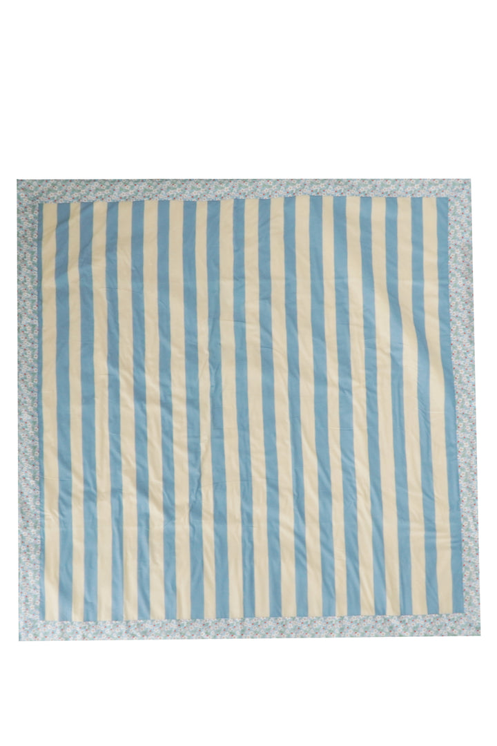 Picnic Blanket made with Liberty Fabric VACATION STRIPE