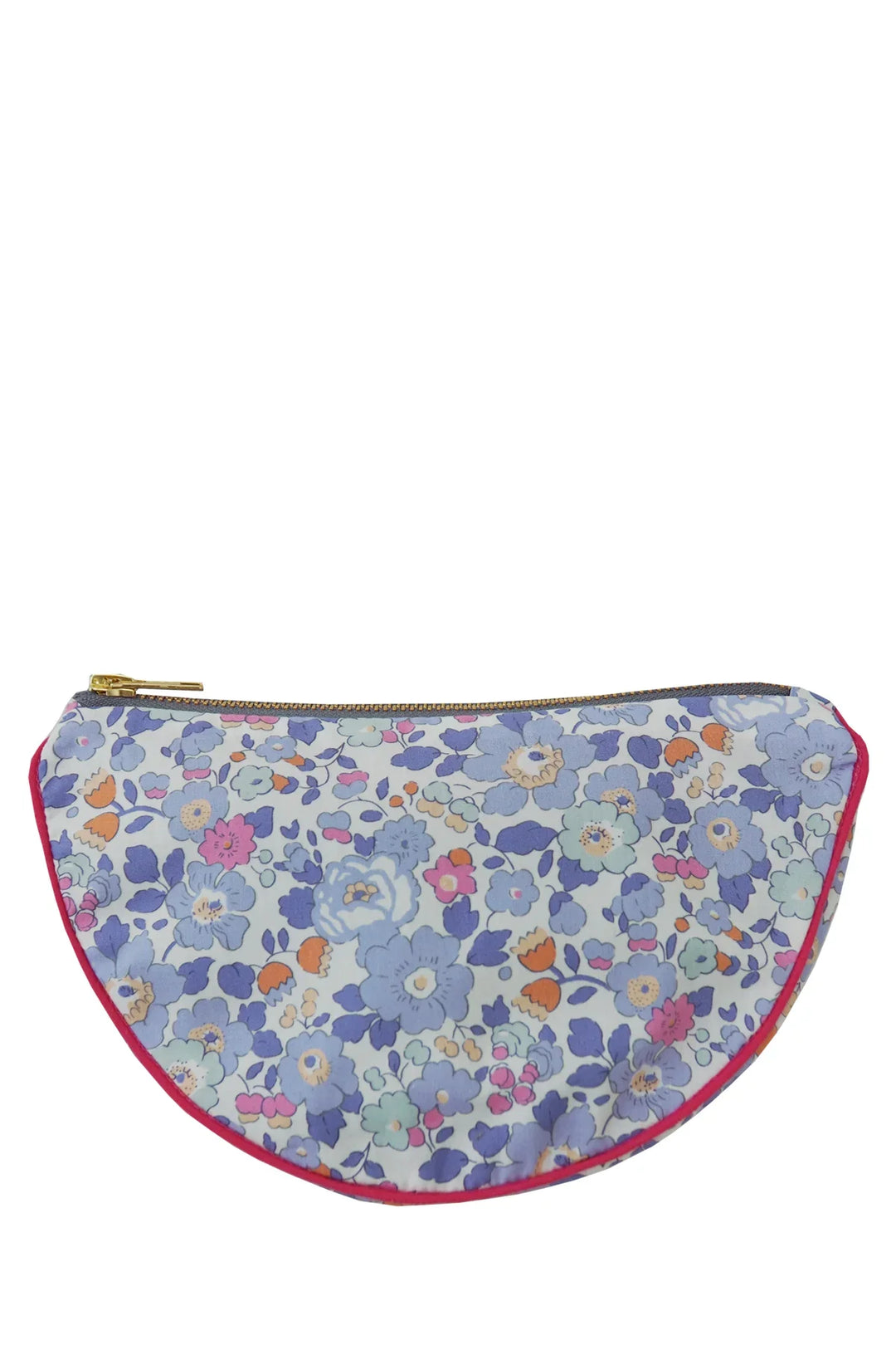 Piped-Edge Pouch made with Liberty Fabric BETSY LAVENDER BLUE - Coco & Wolf