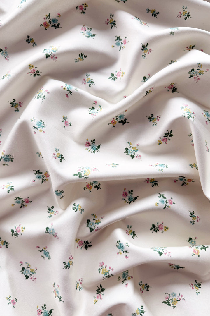 Bridgerton Fitted Sheet made with Liberty Fabric POSY CORSAGE YELLOW