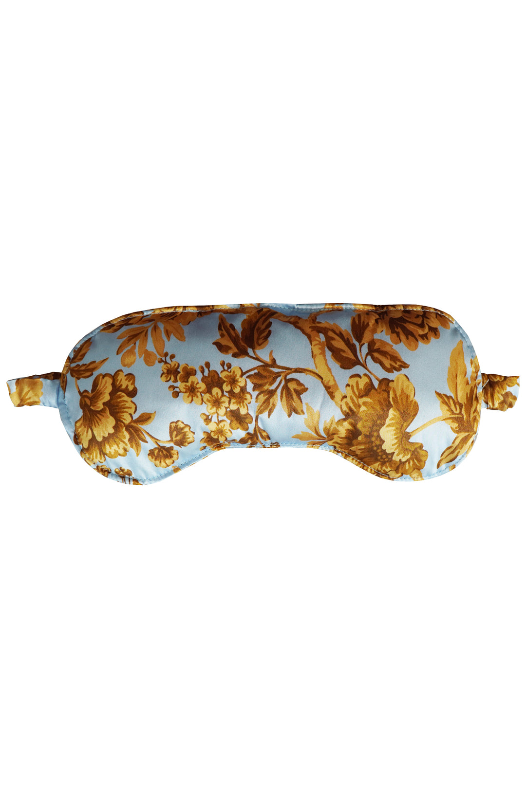 Bridgerton Silk Eye Mask made with Liberty Fabric REGENCY TRAIL BLUE & GOLD