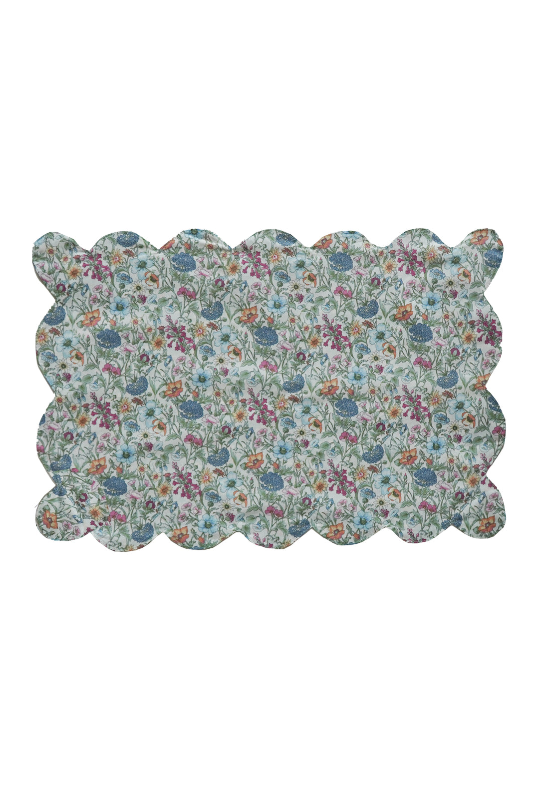 Reversible Scalloped Placemat made with Liberty Fabric DONNA LEIGH & RACHEL - Coco & Wolf