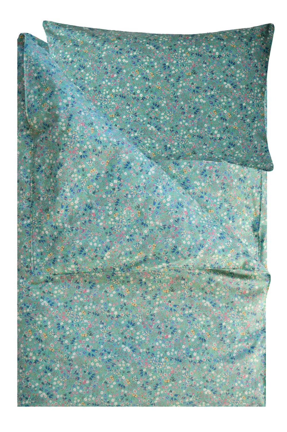 Duvet Set made with Liberty Fabric DONNA LEIGH GREEN - Coco & Wolf