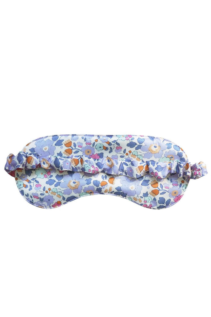Silk Eye Mask made with Liberty Fabric BETSY LAVENDER BLUE