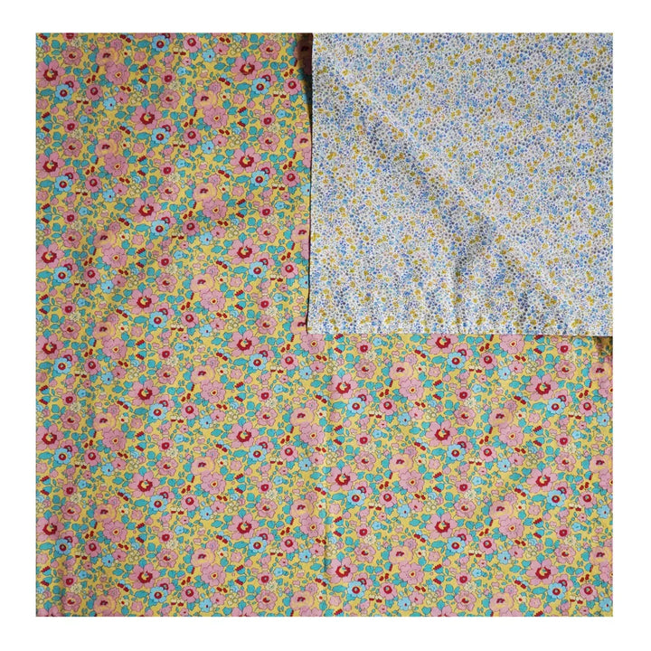 Reversible Tablecloth made with Liberty Fabric BETSY SUNFLOWER & PHOEBE