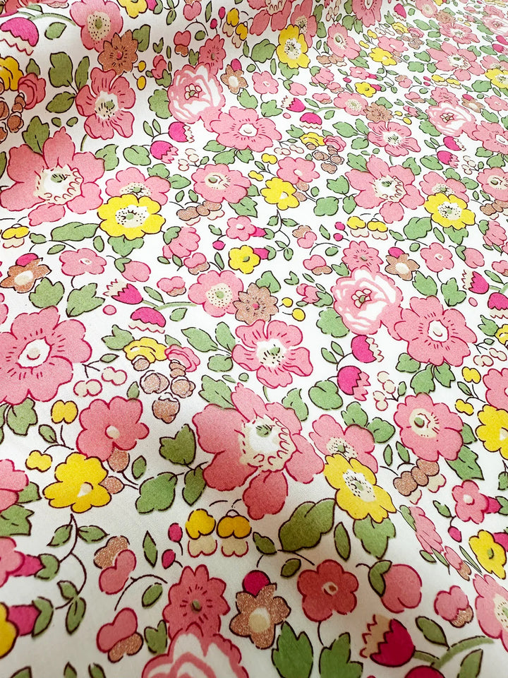 Pillowcase made with Liberty Fabric BETSY COPPER PINK