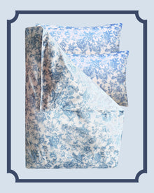 Bridgerton Duvet Set made with Liberty Fabric REGENCY TRAIL CHINA BLUE