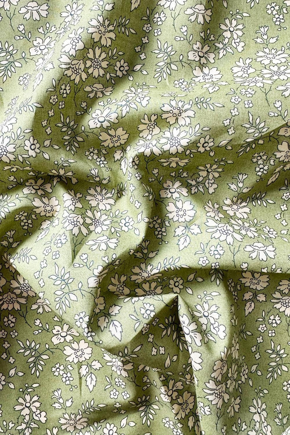 Reversible Heirloom Quilt made with Liberty Fabric LINEN GARDEN & CAPEL PISTACHIO