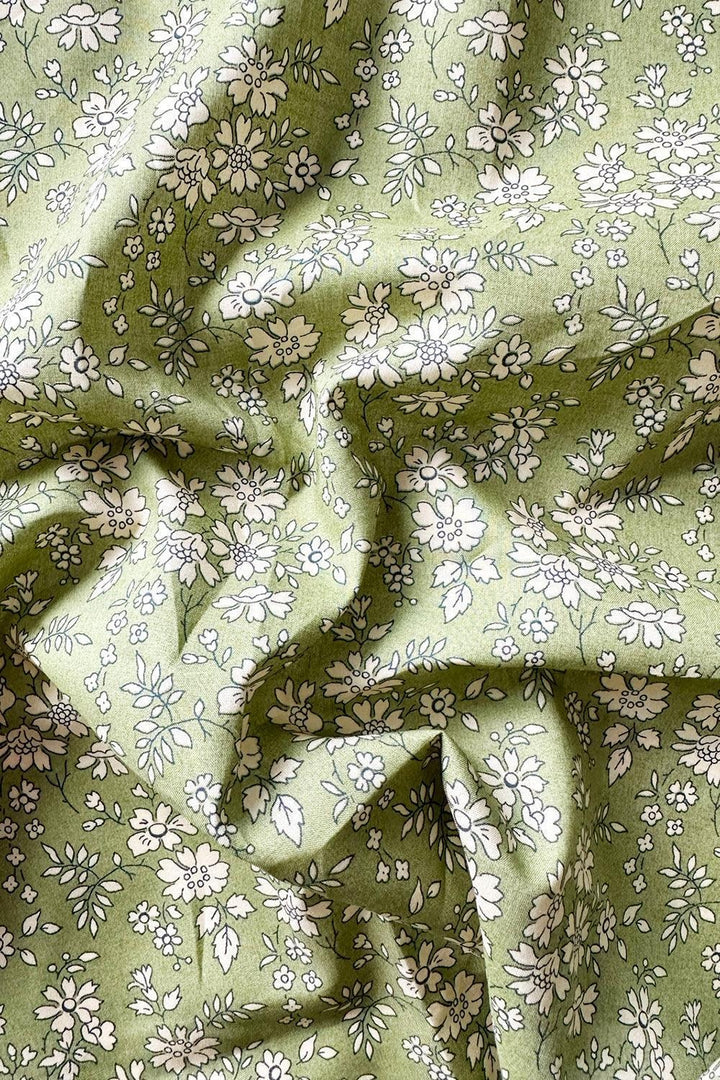 Reversible Heirloom Quilt made with Liberty Fabric LINEN GARDEN & CAPEL PISTACHIO