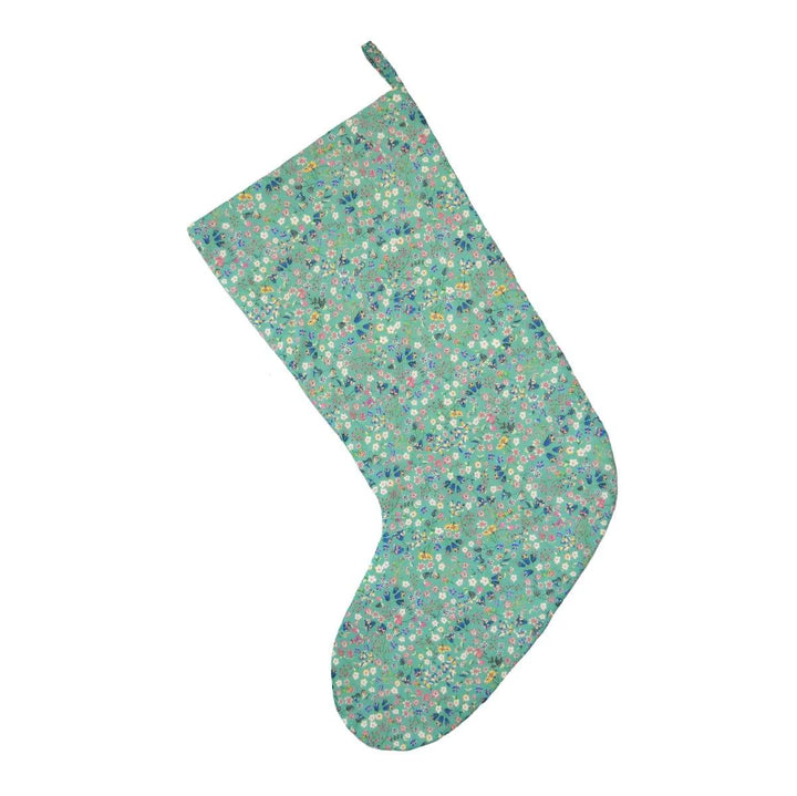 Christmas Stocking made with Liberty Fabric DONNA LEIGH GREEN