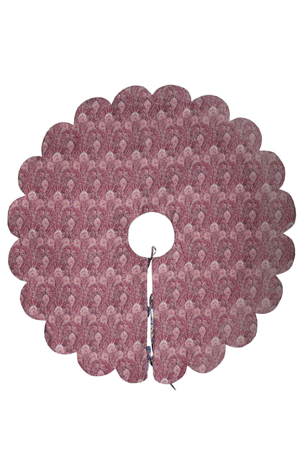 Reversible Christmas Tree Skirt made with Liberty Fabric EMMA ETOILE